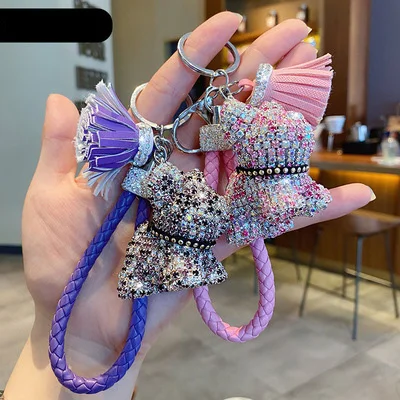 Cartoon Cute Rainbow Diamond Dog Handbag Charm Pink Purple Leather Rope Bracelet Tassel Key Holder For Girls Boys
Cartoon Cute Rainbow Diamond Dog Handbag Charm Pink Purple Leather Rope Bracelet Tassel Key Holder For Girls Boys