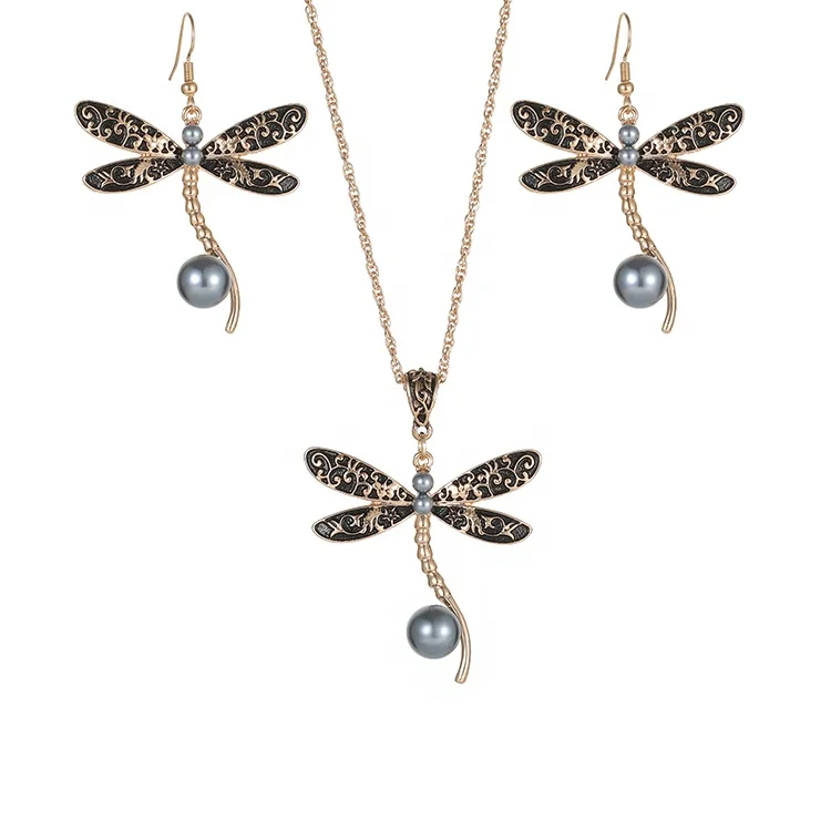 Customized Hibiscus Flowers Pearl Women Dragonfly Gold Fashion Jewelry Set Hawaiian Earrings Necklace, Golden
Customized Hibiscus Flowers Pearl Women Dragonfly Gold Fashion Jewelry Set Hawaiian Earrings Necklace, Golden