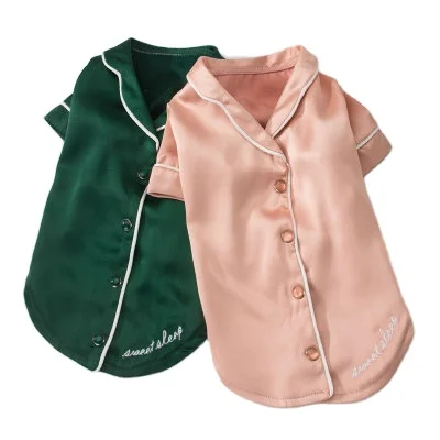 New spring dog clothes French thin ice silk cat pajama pet clothes wholesale, Champagne, dark green
New spring dog clothes French thin ice silk cat pajama pet clothes wholesale, Champagne, dark green