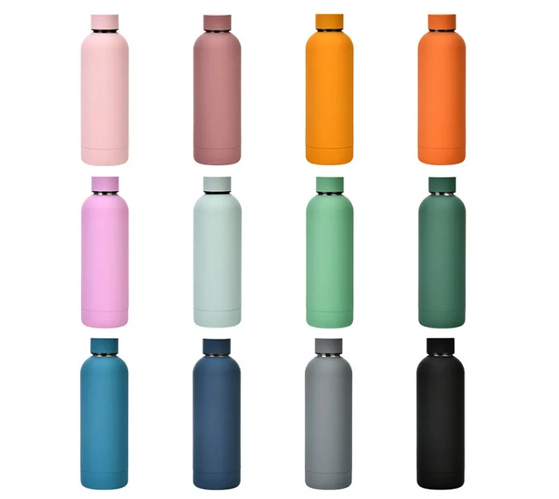 Stainless steel outdoor frosted water bottle portable sports thermos cup hiking airless bottle, Colors
Stainless steel outdoor frosted water bottle portable sports thermos cup hiking airless bottle, Colors