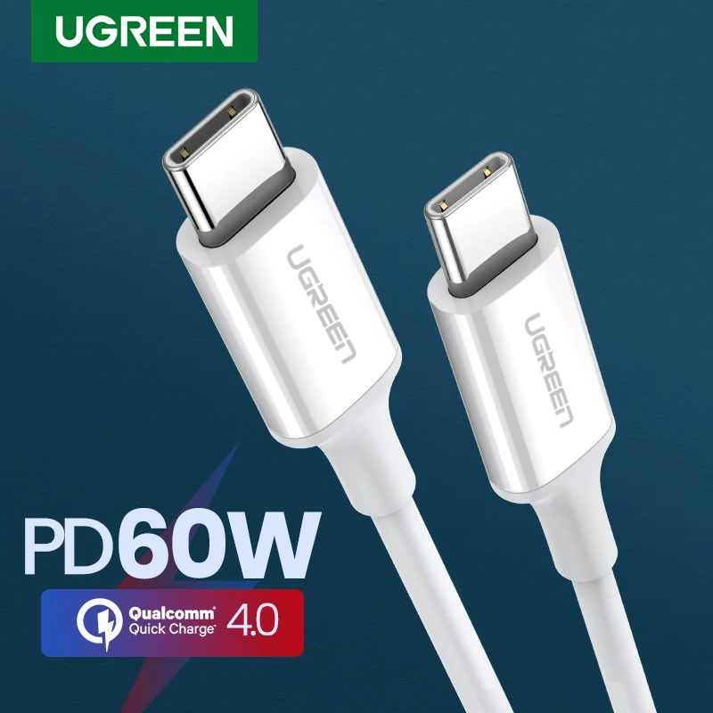 Ugreen PD 60W USB C to USB Type-C Cable QC4.0 3.0 Fast Charge Data Cable for Macbook Samsung S9 Plus USB C Cable for Huawei P30
Ugreen PD 60W USB C to USB Type-C Cable QC4.0 3.0 Fast Charge Data Cable for Macbook Samsung S9 Plus USB C Cable for Huawei P30