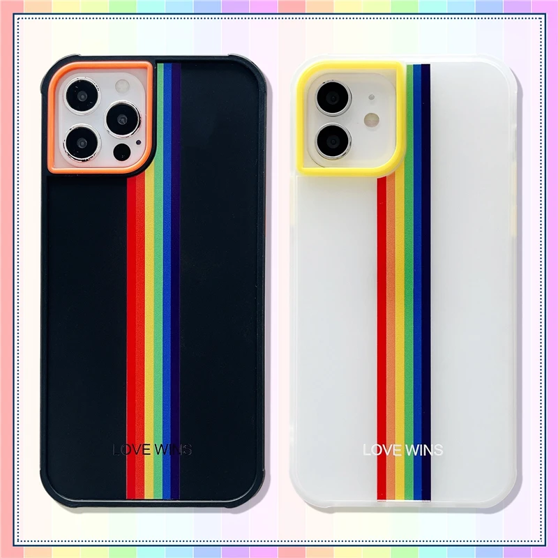LOVE WINS Rainbow Silicone Soft Phone Case for iPhone 12 pro max 11 case, Multi colors
LOVE WINS Rainbow Silicone Soft Phone Case for iPhone 12 pro max 11 case, Multi colors