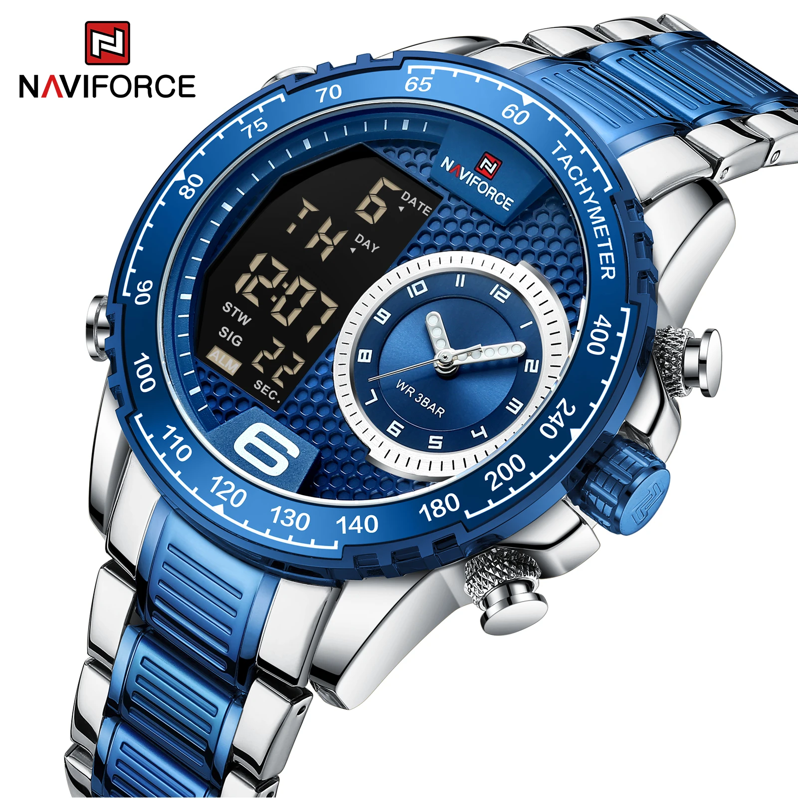 NAVIFORCE Casual Quartz Watch Men Stainless Steel Men Army Military Led Clock Male Waterproof Watches relogio masculino
NAVIFORCE Casual Quartz Watch Men Stainless Steel Men Army Military Led Clock Male Waterproof Watches relogio masculino