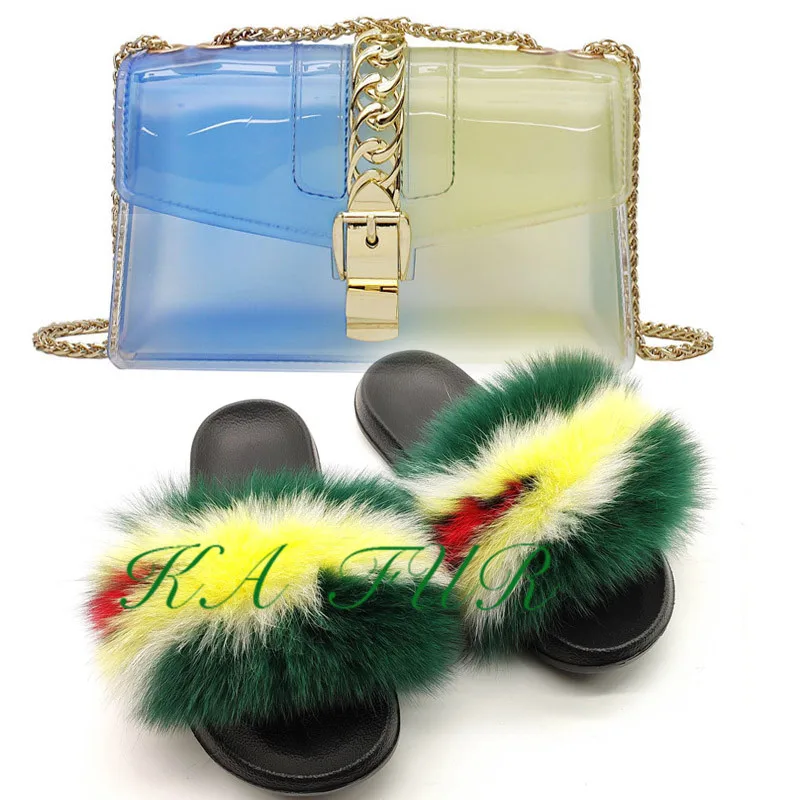popular wholesale fur slides with purse set fur slides handbag sets raccoon fur slippers and bag
popular wholesale fur slides with purse set fur slides handbag sets raccoon fur slippers and bag