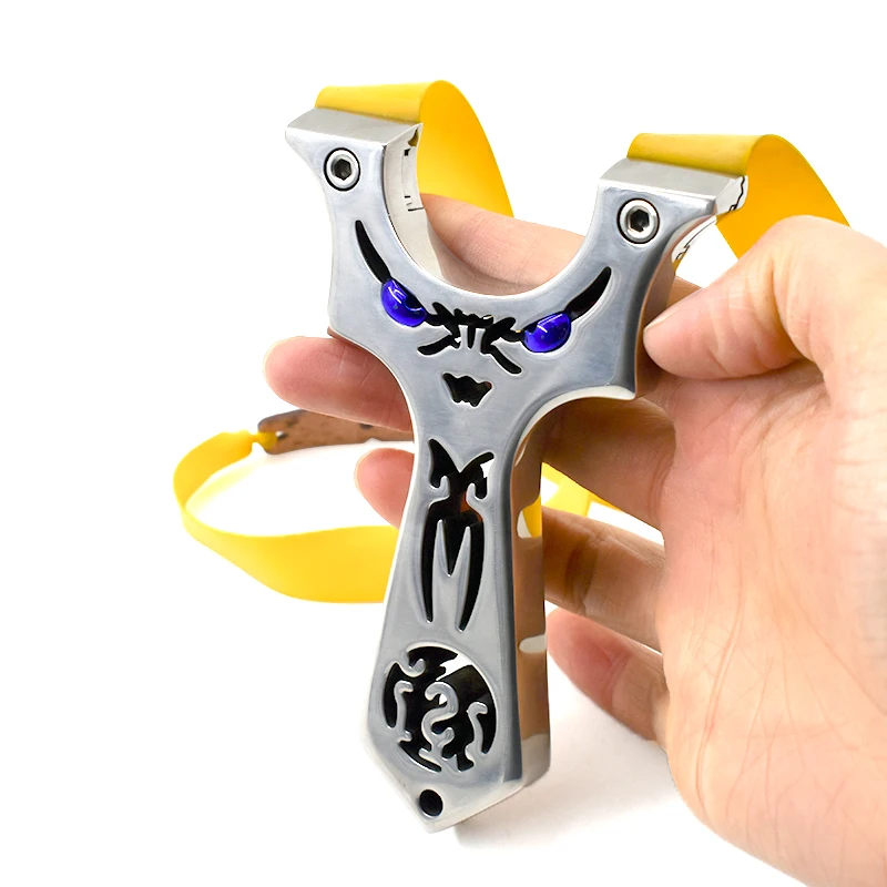 Stainless steel sling shot blue-eyed grimace design outdoor slingshot hunting with rubber band slingshot accessories
Stainless steel sling shot blue-eyed grimace design outdoor slingshot hunting with rubber band slingshot accessories