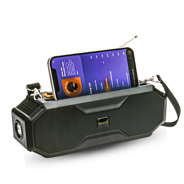 Hand Crank Solar Charger Wireless Bt Portable Radio Fm Speaker With Flashlight, Black
Hand Crank Solar Charger Wireless Bt Portable Radio Fm Speaker With Flashlight, Black