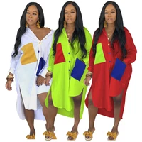 fashion casual loose maxi shirt dress sexy with pocket ladies clothing
fashion casual loose maxi shirt dress sexy with pocket ladies clothing