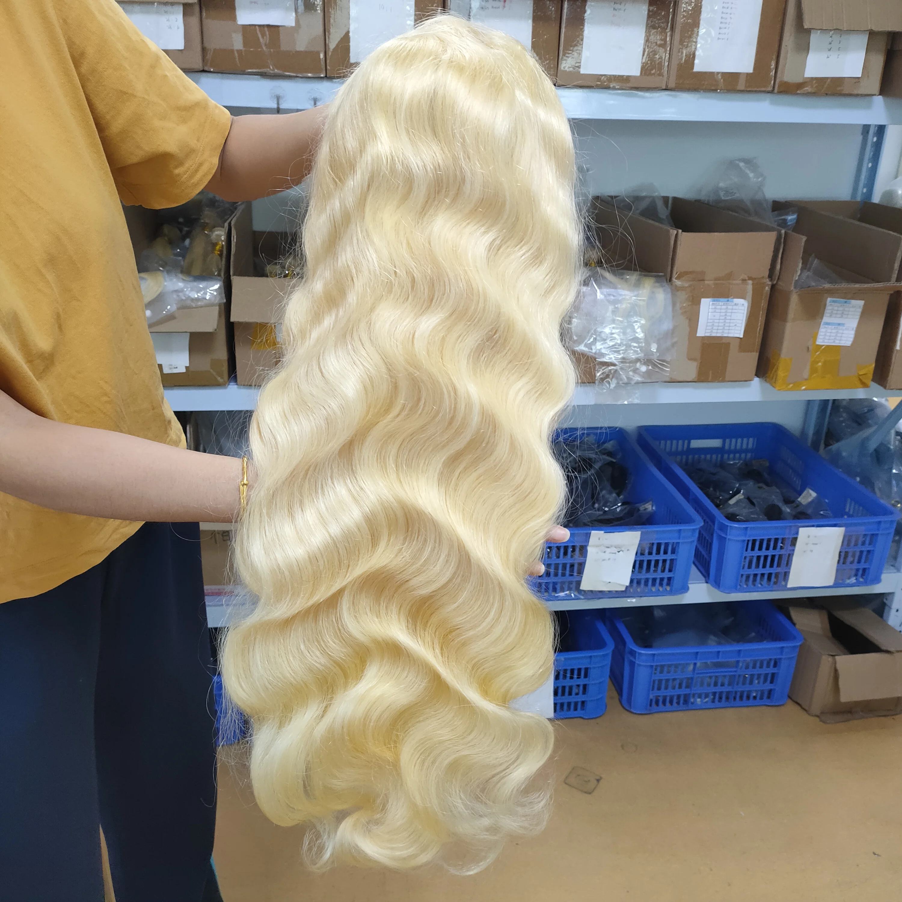 

30 Inch Raw Virgin Deep Wave 613 Blonde Hd Lace Front Wig 13x4 Curly Transparent Lace Frontal Human Hair Wig 613 Full Lace Wig