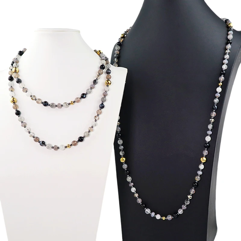 New shop discount fast delivery fashionable natural stone with stainless steel beads and magnetic closure necklace
New shop discount fast delivery fashionable natural stone with stainless steel beads and magnetic closure necklace