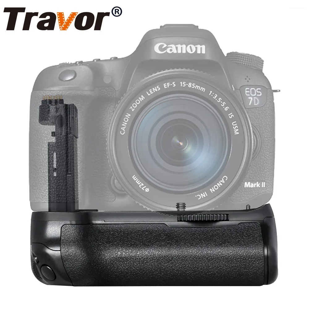 

Travor Profesional Camera Accessories Power Holder Battery Grip For Canon Eos 7D Mark II 7DII 7D2 Replacement BG-E16, Black