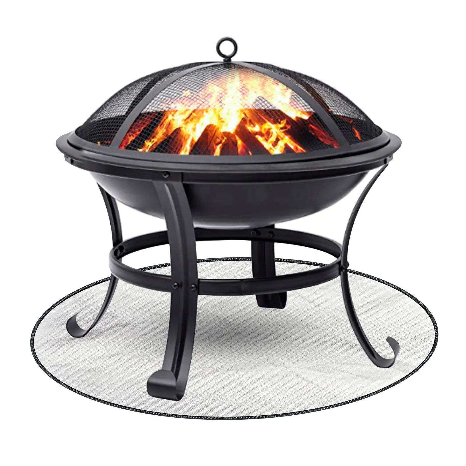24 inches flame retardant fireproof charcoal barbecue mat deck fiberglass fire pit mat, Customized color
24 inches flame retardant fireproof charcoal barbecue mat deck fiberglass fire pit mat, Customized color
