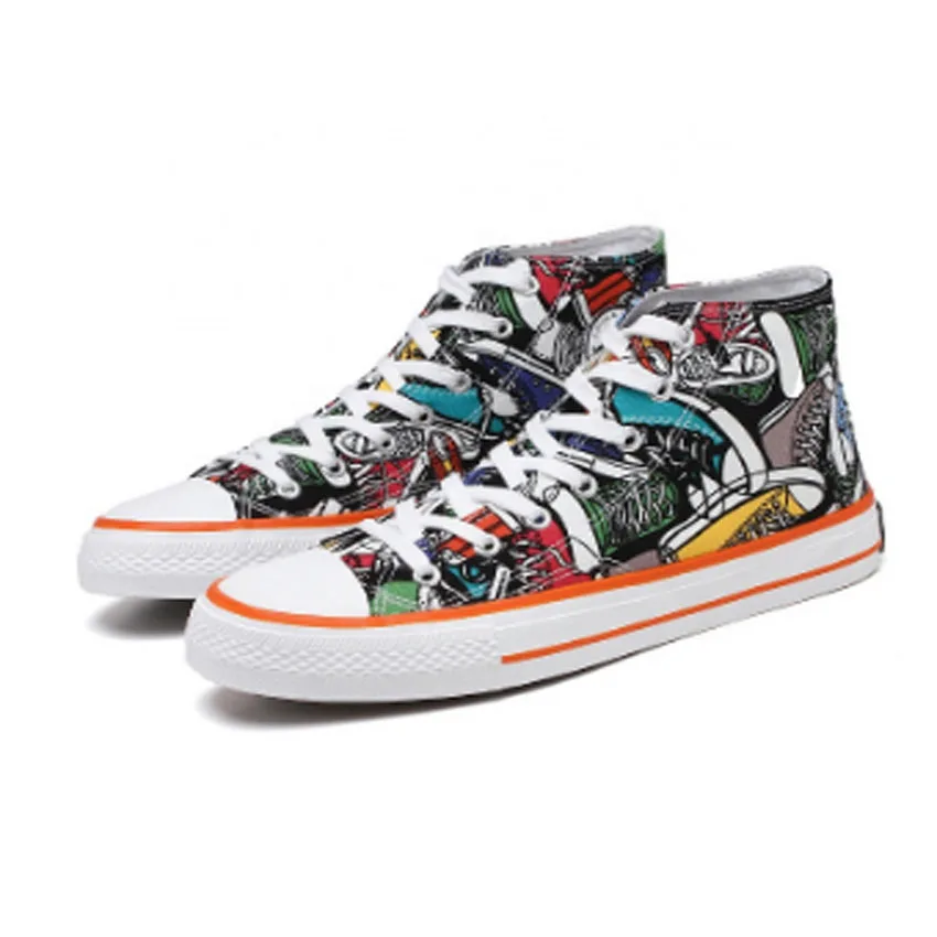 Wholesale Printed Casual Shoes Men Sneakers Custom Printed High Top Men Canvas Shoes, As photo
Wholesale Printed Casual Shoes Men Sneakers Custom Printed High Top Men Canvas Shoes, As photo