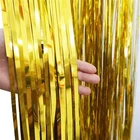 Party Silver Party Decorative Metallic Foil Curtain