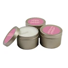 Tin candle decorated candle scented candle soy candles