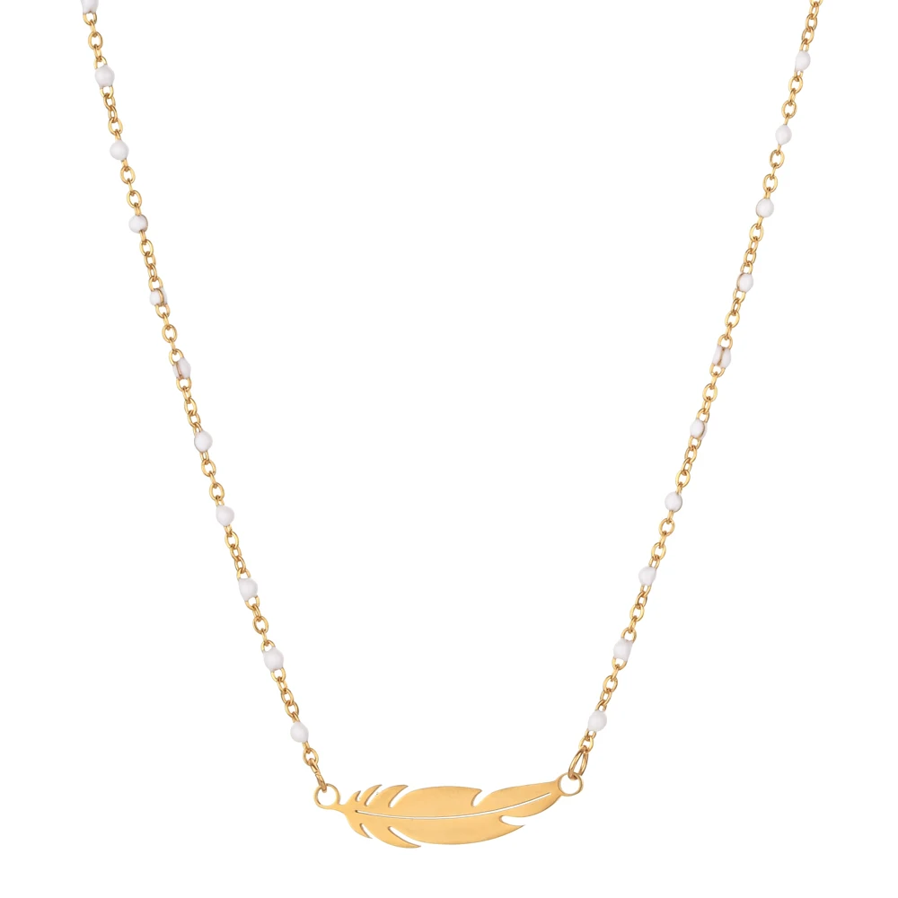 Boho Stainless Steel Necklaces Simple Feather Charm Pendant Collar Chain Fashion Necklace For Women Jewelry Friends Best Gifts
Boho Stainless Steel Necklaces Simple Feather Charm Pendant Collar Chain Fashion Necklace For Women Jewelry Friends Best Gifts