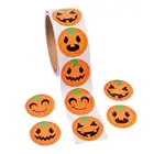 Custom Round Stickers Holiday Party Pumpkin Face Halloween Stickers