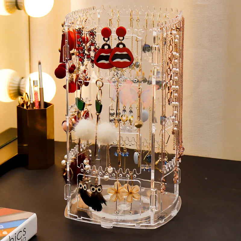 360 Rotating Necklace Pendant Chain Stud Earring Holder Stand Display 4 Tiers Jewelry Rack Display Stand
360 Rotating Necklace Pendant Chain Stud Earring Holder Stand Display 4 Tiers Jewelry Rack Display Stand