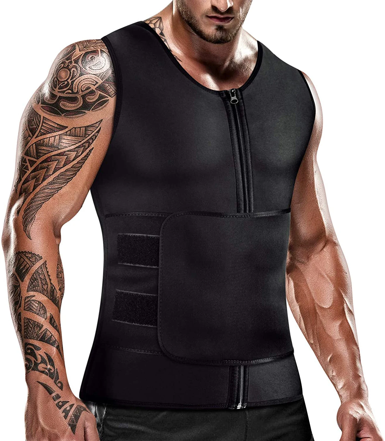 Mens Waist Trainer 2 in 1 Belt Workout Hot Neoprene Body Shaper Fitness Tank Tops Home Gym Sauna Suit Sweat Vest, Nude
Mens Waist Trainer 2 in 1 Belt Workout Hot Neoprene Body Shaper Fitness Tank Tops Home Gym Sauna Suit Sweat Vest, Nude
