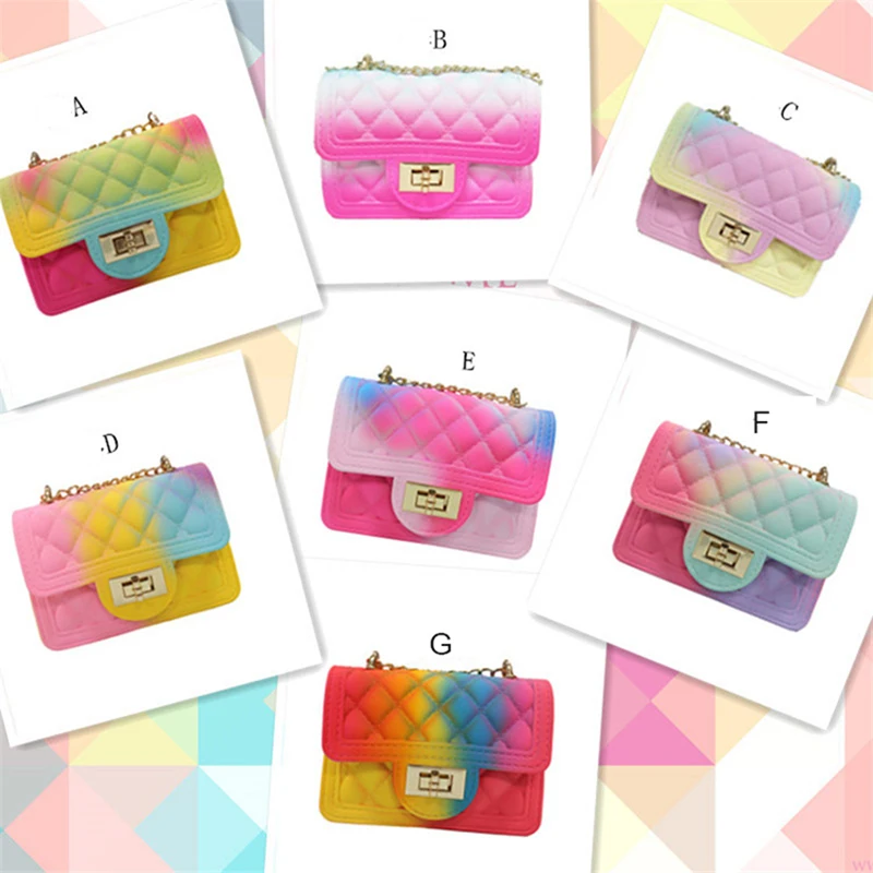 New Arrival Hot Sale Girls Purse Small Handbags Rainbow Colors Square Kids Mini Jelly Bag, 6 colors
New Arrival Hot Sale Girls Purse Small Handbags Rainbow Colors Square Kids Mini Jelly Bag, 6 colors