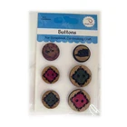 High Quality Wholesale Suitable Assorted Design Colorful Decorative 2 Hole Wood Wooden Clothing Button