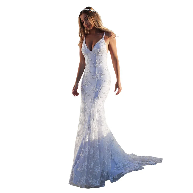 hight quality long evening dress White bridesmaid dress V-neck suspender dress, Refer to the picture
hight quality long evening dress White bridesmaid dress V-neck suspender dress, Refer to the picture