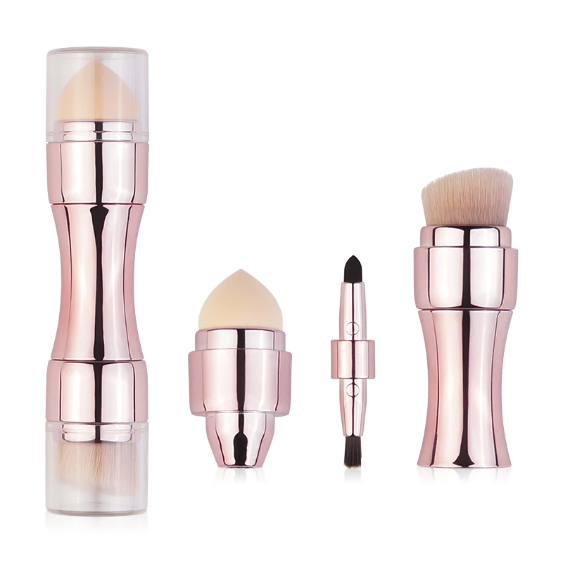 Private label Portable Mini 4 in 1 Makeup Brush cleaner Set Luxury Multifunctional Make up brush set, Rose gold
Private label Portable Mini 4 in 1 Makeup Brush cleaner Set Luxury Multifunctional Make up brush set, Rose gold