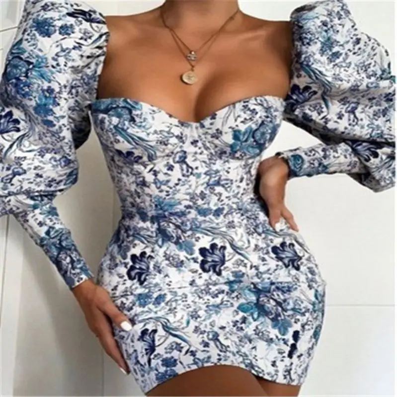 Fashion Print Puff Sleeve Wrap Chest Bag Hip Slim Temperament Solid Color Lantern Sleeve Deep V Irregular Pleated Bag Hip Dress, Picture
Fashion Print Puff Sleeve Wrap Chest Bag Hip Slim Temperament Solid Color Lantern Sleeve Deep V Irregular Pleated Bag Hip Dress, Picture