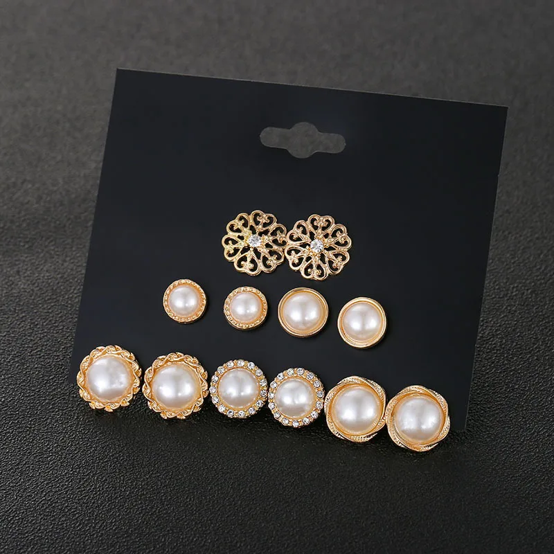Wholesale Baroque Pearl Stud Earrings Elegant 6Pairs/Set Pearl Earrings Set for Wedding Bride
Wholesale Baroque Pearl Stud Earrings Elegant 6Pairs/Set Pearl Earrings Set for Wedding Bride