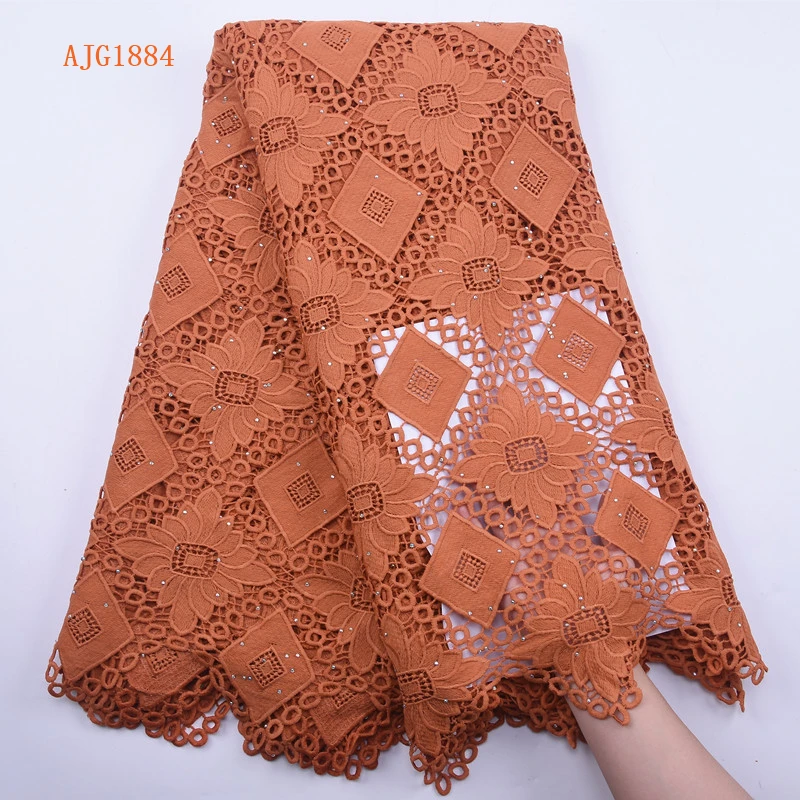 Orange African Cord Lace For Wedding Dress High Quality Guipure Lace Fabric New Water Soluble Print Lace Fabric 1884
Orange African Cord Lace For Wedding Dress High Quality Guipure Lace Fabric New Water Soluble Print Lace Fabric 1884