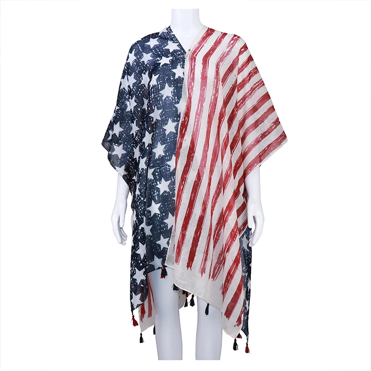American flag printed long kimono cardigan wearable kimono for women, Customized color
American flag printed long kimono cardigan wearable kimono for women, Customized color