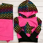 Small batch OEM kids clothes quality sewing custom printed hoodies toddler boys and girls boutique clothing set
