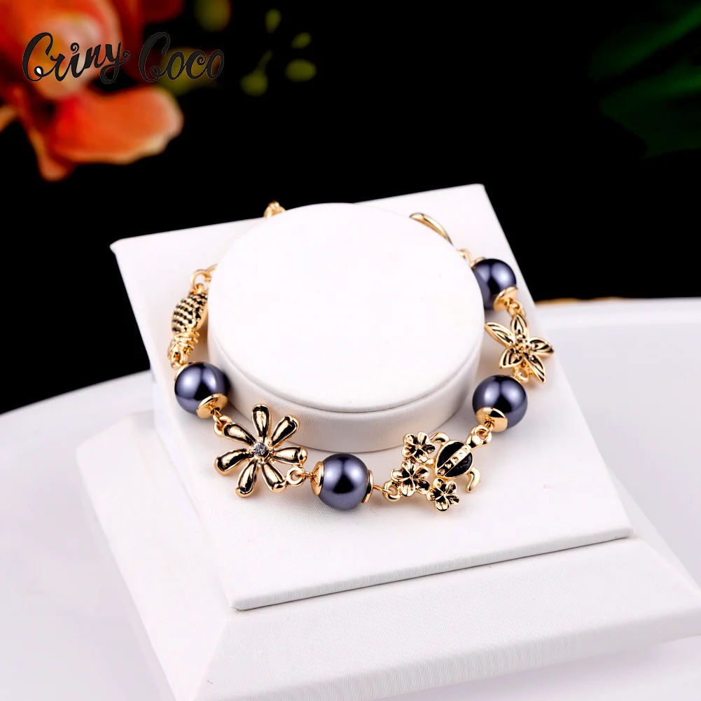 Cring CoCo Charm Gold Plated Adjustable Copper Bracelets Polynesian Bangles Flower Hawaiian Jewelry Wholesale For Gifts, Gold plated color
Cring CoCo Charm Gold Plated Adjustable Copper Bracelets Polynesian Bangles Flower Hawaiian Jewelry Wholesale For Gifts, Gold plated color
