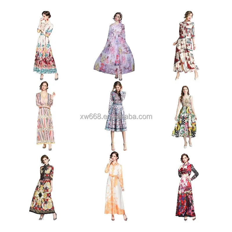 High quality fashion products selling flower V collar waist elegant temperament big swing women wholesale, Customized color
High quality fashion products selling flower V collar waist elegant temperament big swing women wholesale, Customized color