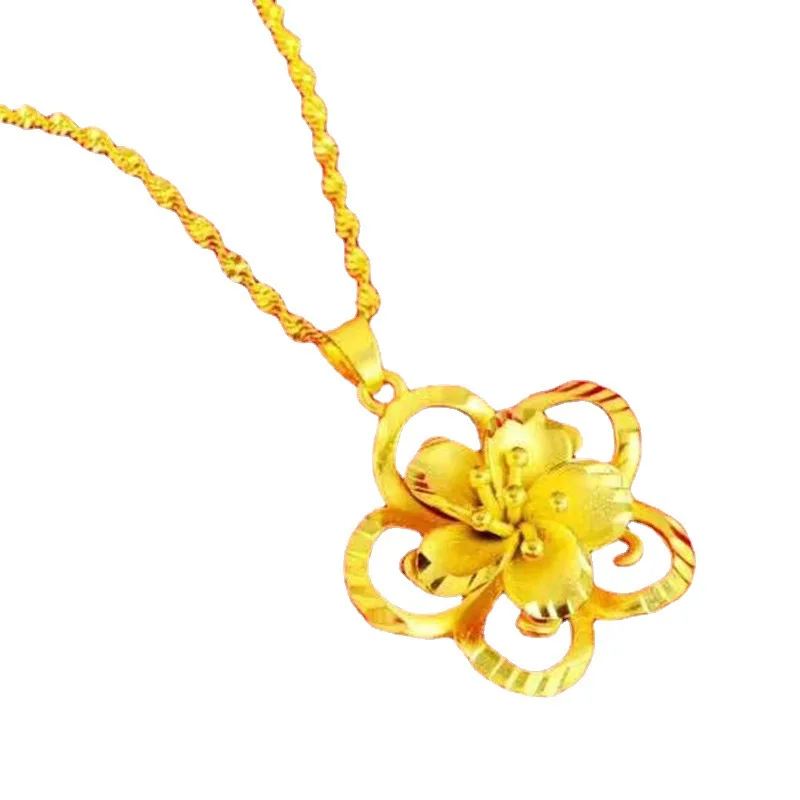 Lucky Five-Leaf Flower Necklace Copper-Plated Gold Sunflower Pendant Women's Fashion Pairs Water Wave Chain Wholesale
Lucky Five-Leaf Flower Necklace Copper-Plated Gold Sunflower Pendant Women's Fashion Pairs Water Wave Chain Wholesale