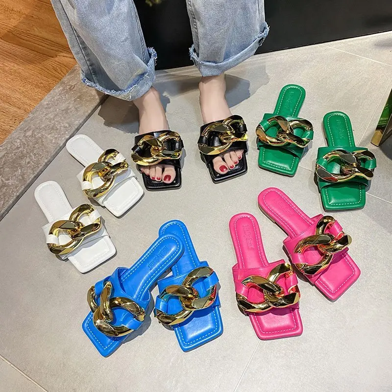 Square toe sandals and slippers female summer 2021 new metal buckle casual flat beach flip flops, Yelow,purple,blue and khaki
Square toe sandals and slippers female summer 2021 new metal buckle casual flat beach flip flops, Yelow,purple,blue and khaki