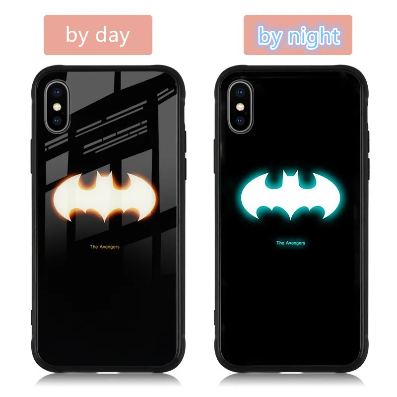 Fashion luminous tempered glass night light phone case for iphone X Wholesale accessories creative back cover for iphoone 678
Fashion luminous tempered glass night light phone case for iphone X Wholesale accessories creative back cover for iphoone 678
