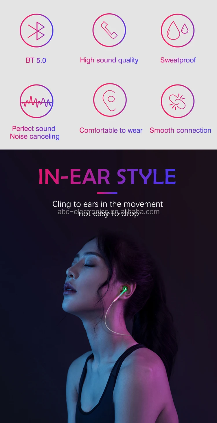 Factory headphones microphone wireless earbuds door to door earphones for iphone - ANKUX.COM
