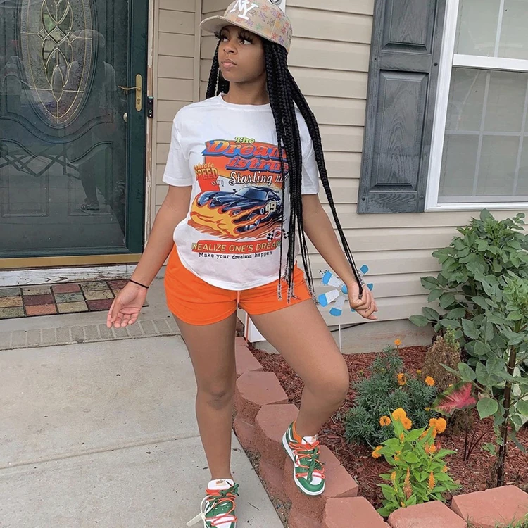 Women Loose Design Summer Casual Style Car Print Ladies T Shirt, Customized color
Women Loose Design Summer Casual Style Car Print Ladies T Shirt, Customized color