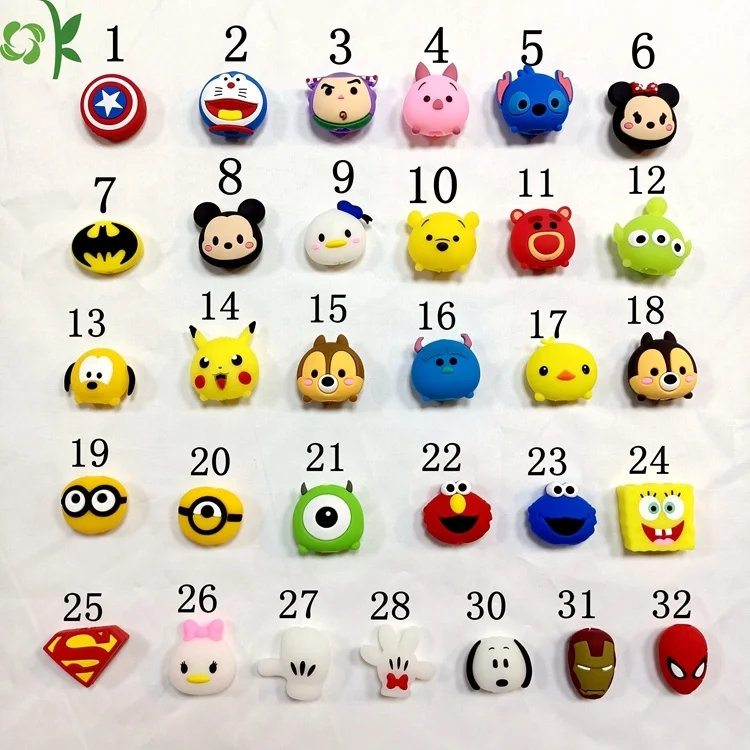 OKSILICONE Hot Sale 32 Designs Silicone Data Cable Protector Line Cord Cable Winder Cover For Mobile Phone USB Charging Cable
OKSILICONE Hot Sale 32 Designs Silicone Data Cable Protector Line Cord Cable Winder Cover For Mobile Phone USB Charging Cable
