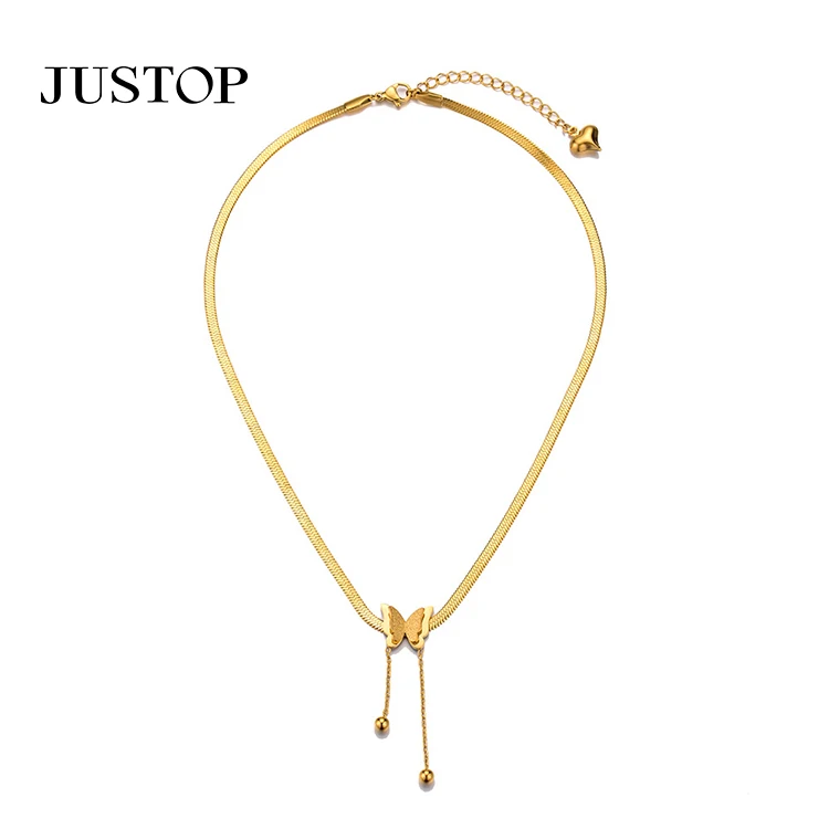 Luxury Stainless Steel Women Jewelry Double Layer Butterfly Shell Pendant Tassel Herringbone Snake Cuban Chain Choker Necklace
Luxury Stainless Steel Women Jewelry Double Layer Butterfly Shell Pendant Tassel Herringbone Snake Cuban Chain Choker Necklace