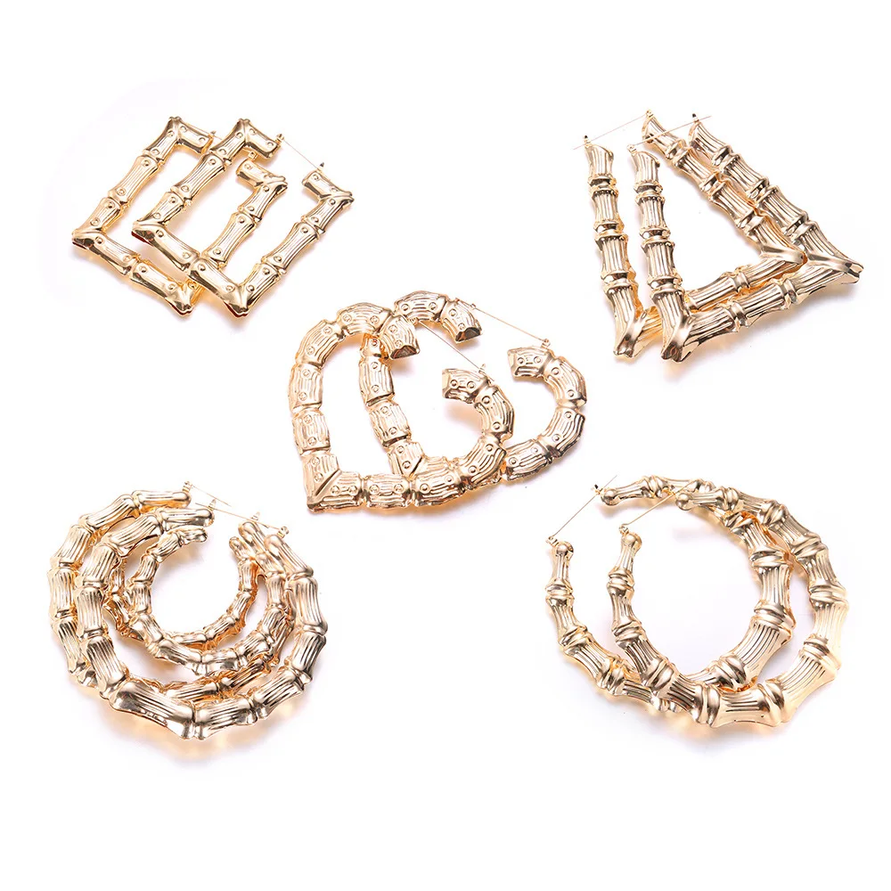 Gold Plating Heart Hoop Earrings for Women Jewelry Triangle Bamboo Alloy Drop Earrings Dangle Pendant Earrings
Gold Plating Heart Hoop Earrings for Women Jewelry Triangle Bamboo Alloy Drop Earrings Dangle Pendant Earrings