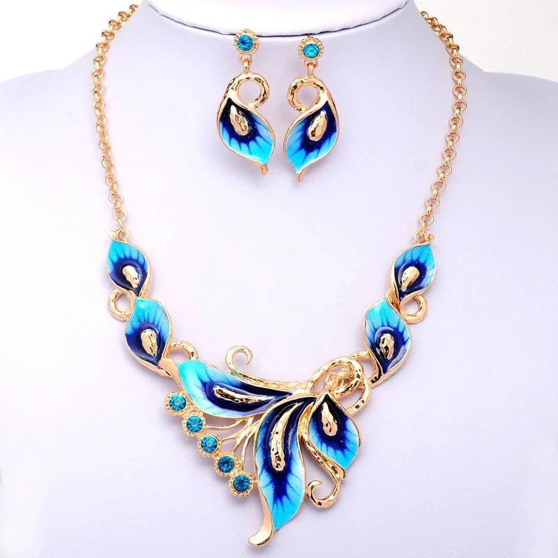 18k Yellow Gold Plated Austrian Crystal Enamel Jewelry Sets Flower Jewelry Sets Chain Necklace Earrings Sets
18k Yellow Gold Plated Austrian Crystal Enamel Jewelry Sets Flower Jewelry Sets Chain Necklace Earrings Sets