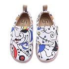 UIN Fantasy Design Painted Canvas Shoes for Little Kids Hook & Loop Casual Sneakers Girls/Boys Fashion Flats