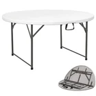 Outdoor Furniture Folding Round Plastic Table For Wedding