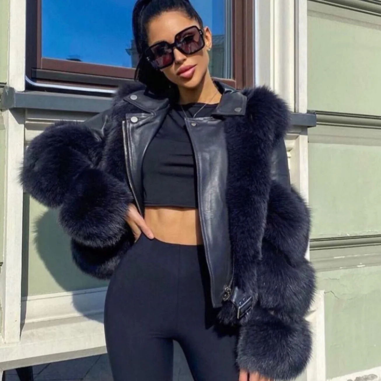 QIUCHEN- FREE SHIPPING QC20066 plus sizegenuine leather real fox fur bike jacket, Customized
QIUCHEN- FREE SHIPPING QC20066 plus sizegenuine leather real fox fur bike jacket, Customized