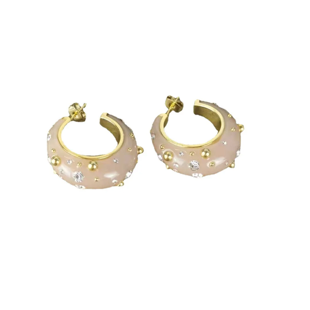Retro Gold Geometric C-Shaped Curved Hot Diamond Hoop Women Earrings Inlaid Diamond Resin Earrings, Picture shows
Retro Gold Geometric C-Shaped Curved Hot Diamond Hoop Women Earrings Inlaid Diamond Resin Earrings, Picture shows