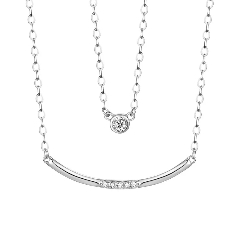MOYU 925 Sterling Silver Double Chain Necklace Cute Designs Dainty Layer Necklace With Cubic Zirconia for Women
MOYU 925 Sterling Silver Double Chain Necklace Cute Designs Dainty Layer Necklace With Cubic Zirconia for Women