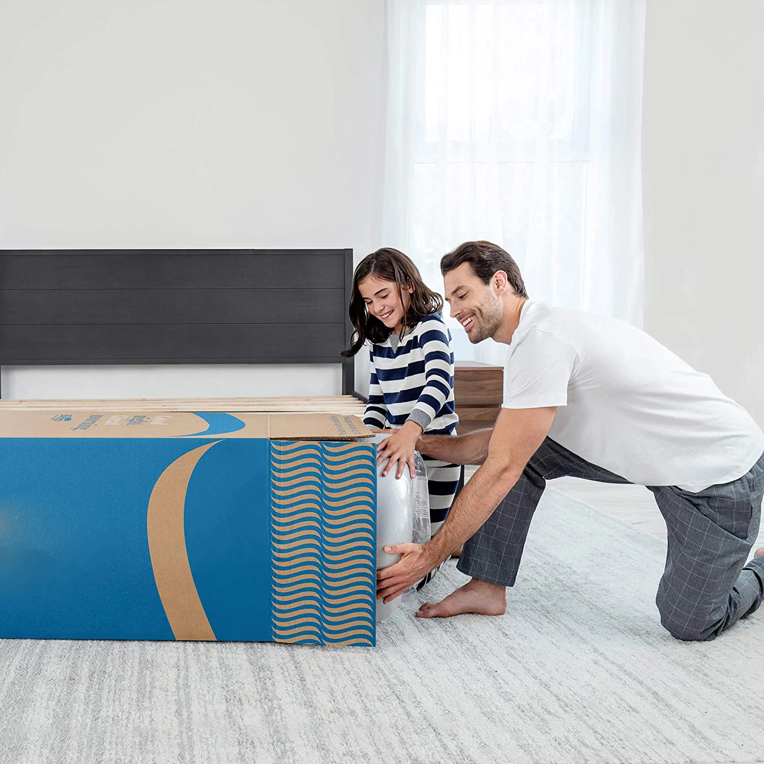 8 inch cooling gel memory foam mattress, box pack, white