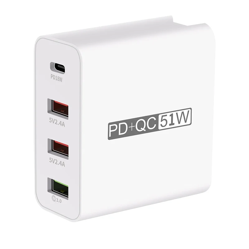 51W 4ports USB Type C PD Multi USB 3.0 Mobile Charging docking Adapter Plug wall charger for Phone
51W 4ports USB Type C PD Multi USB 3.0 Mobile Charging docking Adapter Plug wall charger for Phone