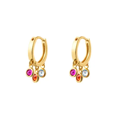 INS Popular 24K Gold Plated Brass Circle Huggie Earrings Colorful Rhinestone Crystal Drop Earrings for Ladies
INS Popular 24K Gold Plated Brass Circle Huggie Earrings Colorful Rhinestone Crystal Drop Earrings for Ladies